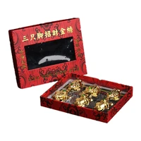 three legged money fortune toad set of 6 feng shui gift box packaging for 2022 new year spring festival present mystery box