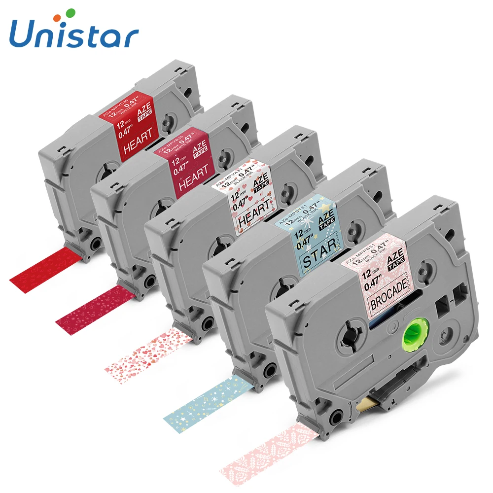 Лента для принтера Unistar TZe 5 шт. лента Brother P Touch 12 мм x 4 м маркировки TZe231|Ленты