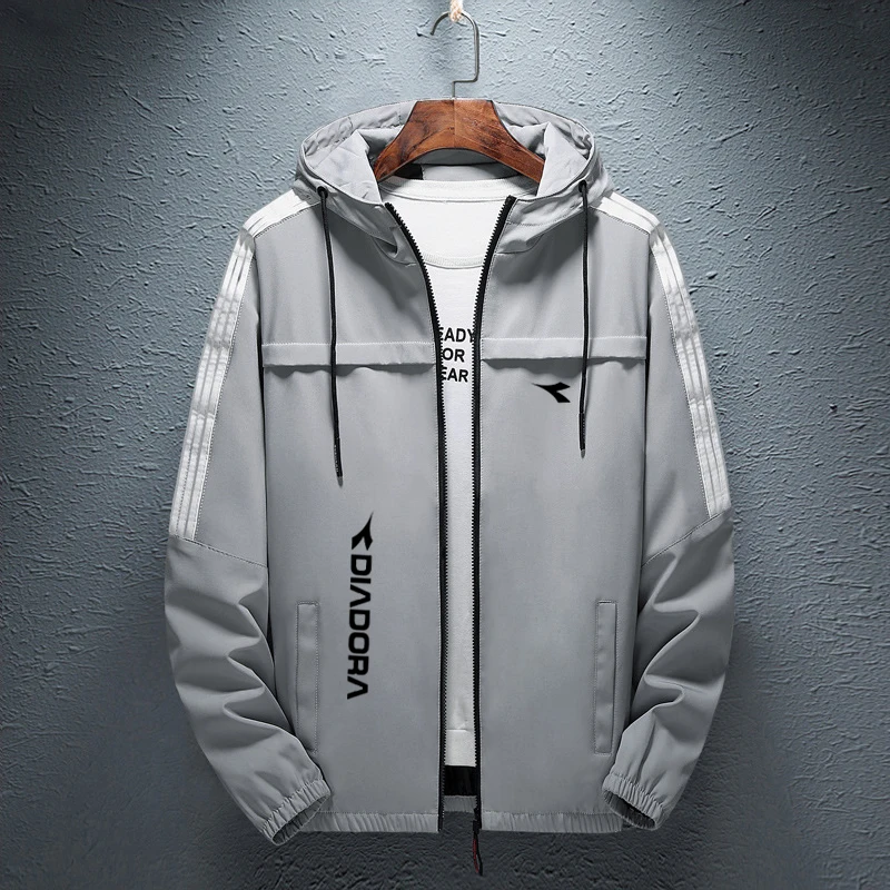 

New style baseball jacket men's printed brand casual running sports slim-fitting jacket fashion men's street windbreaker hip-hop