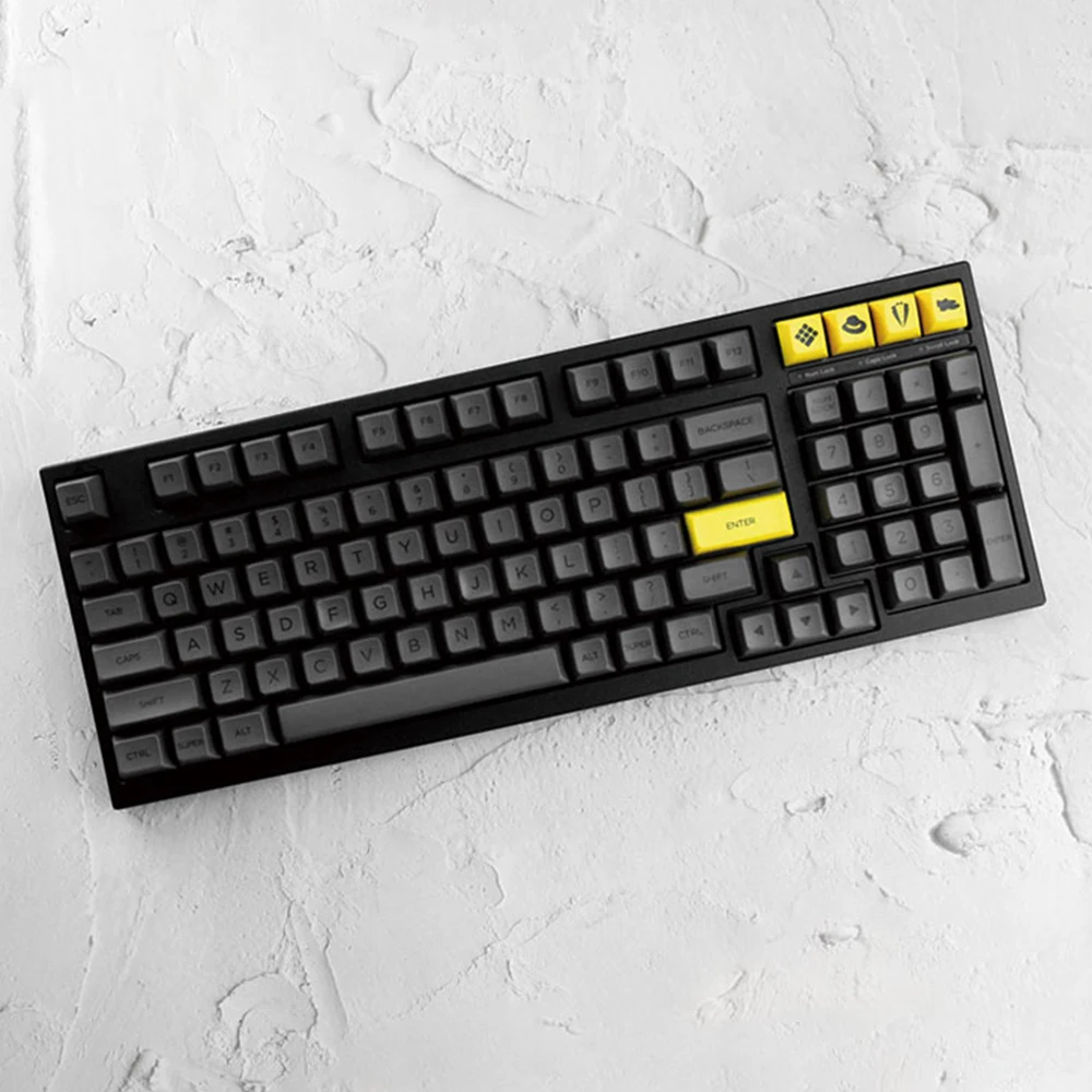 Колпачки для клавиш Extreme Black Gentlema Cherry Mx Gateron Kailh Box TTC механическая клавиатура SA Profile