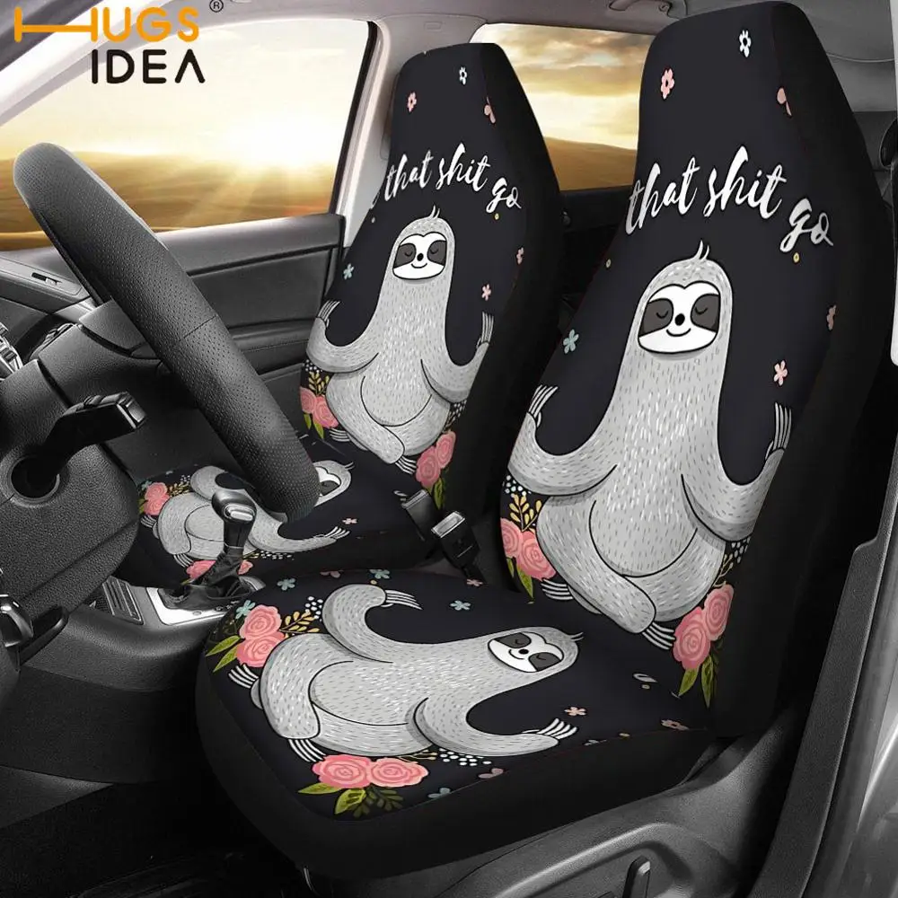 

HUGSIDEA чехол для переднего сиденья автомобиля Авто Intorior милые животные Альпака Ленивец Лев медитов украшение простыни пары авто принадлежно...