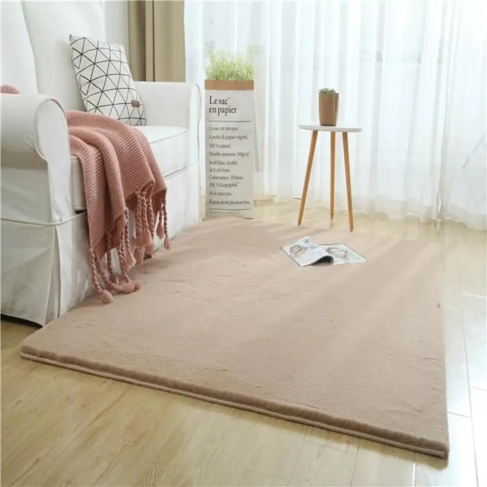 

Large Super Soft Faux Fur Bedroom Carpets Kids Room Bedside Plush Shaggy Carpet Rug for Living Room Home Bathroom Non-slip Mats