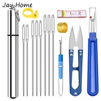 26pcs sewing accessories kits large eye sewing embroidery needles seam ripper yarn thread cutter for embroidery quilting