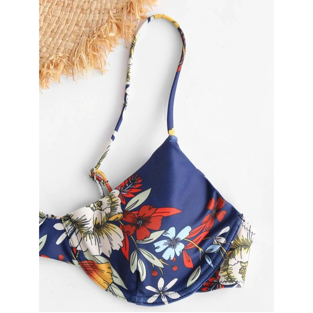 Распродажа бикини летний цветочный комплект низкая талия купальник Женский