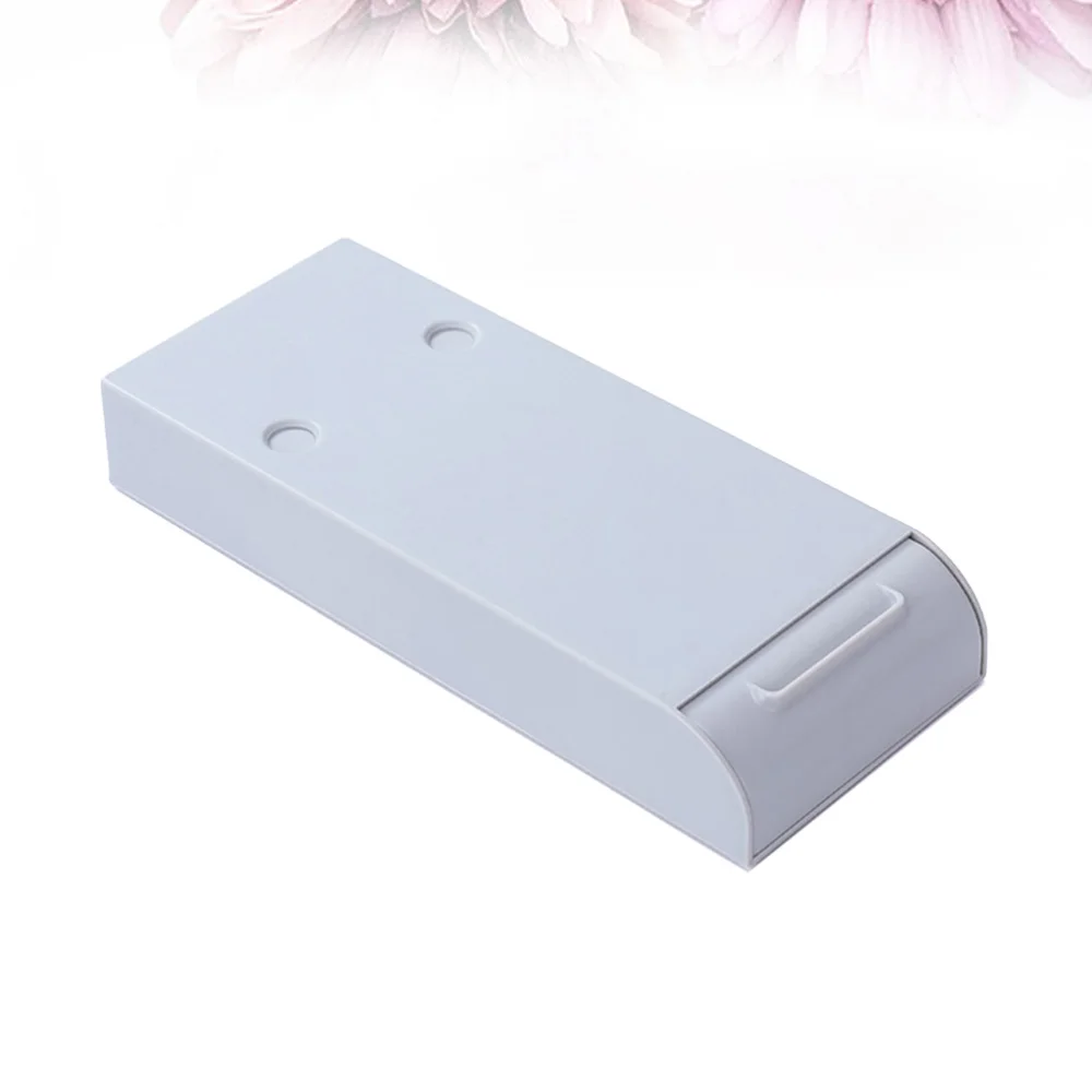 

1PC Under Desk Adhesive Pen Box Mini Invisible Sticking Drawer Type Stationary Container Sundries Organizer (White)