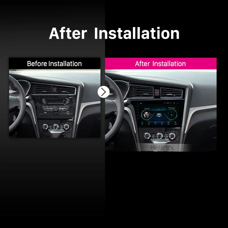 Автомобильный GPS-радиоприемник Harfey Android 9 1 дюймов HD сенсорный экран для 2017-2019 venled
