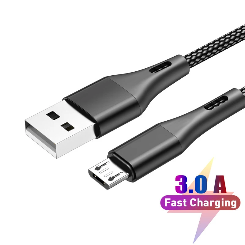 Кабель Micro USB 3A 3 м быстрая зарядка кабель для зарядки и передачи данных провод Samsung