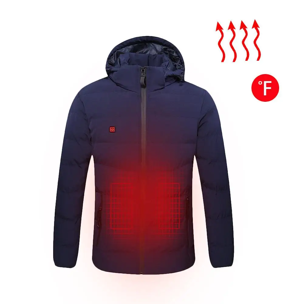 Интеллектуальная одежда с подогревом USB перезаряжаемая теплая куртка пуховик
