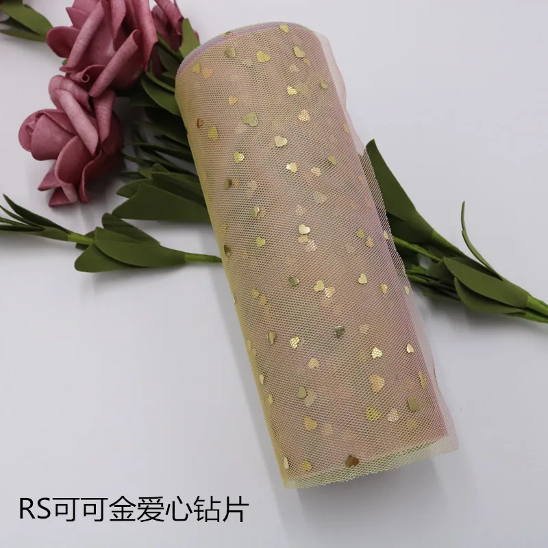 Тюль с блестками и лазерной звездой 10 ярдов 15 см