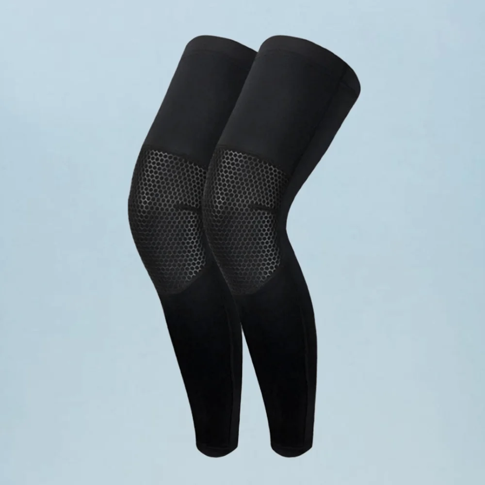 

1 Pair of Extended Breathable Leg Protection Cycling Elastic Sleeves Kneecap Anti-slid Press Kneepad for Man Woman Basketball