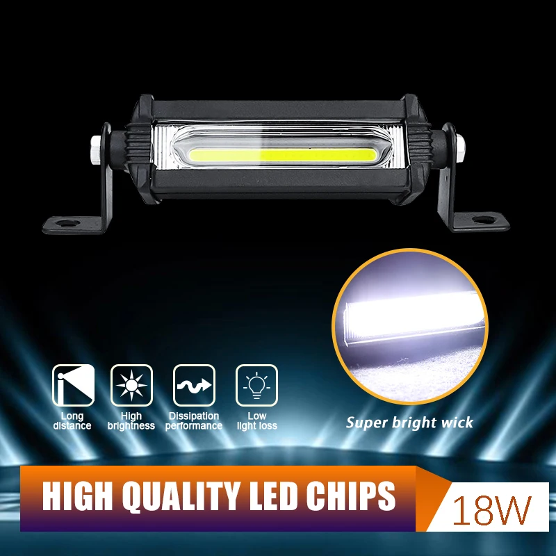

12V-24V Led Work Lights Tractors Trucks COBHeadlight Motorbike Scooter Led Bar Spotlight Driving Fog Lights Offroad