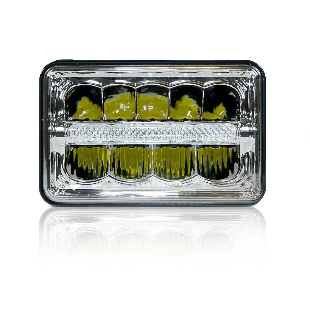 

2PCS 4X6 inch Light Bulbs Crystal Clear Sealed Beam Headlamp for Peterbilt Rectangular Headlights 379 378 357