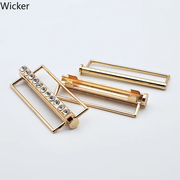 50 мм Стразы украшенные металлической пряжкой для ремня прямоугольные