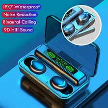 F9 TWS Wireless Headphones Earphone Bluetooth Headsets In-Ear Earbuds Handsfree Binaural Call Headset for Xiaomi with Microphone