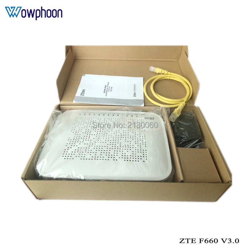 Новая версия 3 0 zte GPON терминал ZXA10 F660 ONU/ONT с 1GE + 3FE 2TEL wifi 1USB оптический сетевой