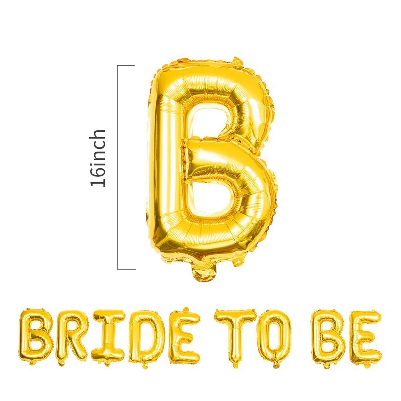 Набор украшений для мальчишника из фольги с золотыми буквами будущая Невеста