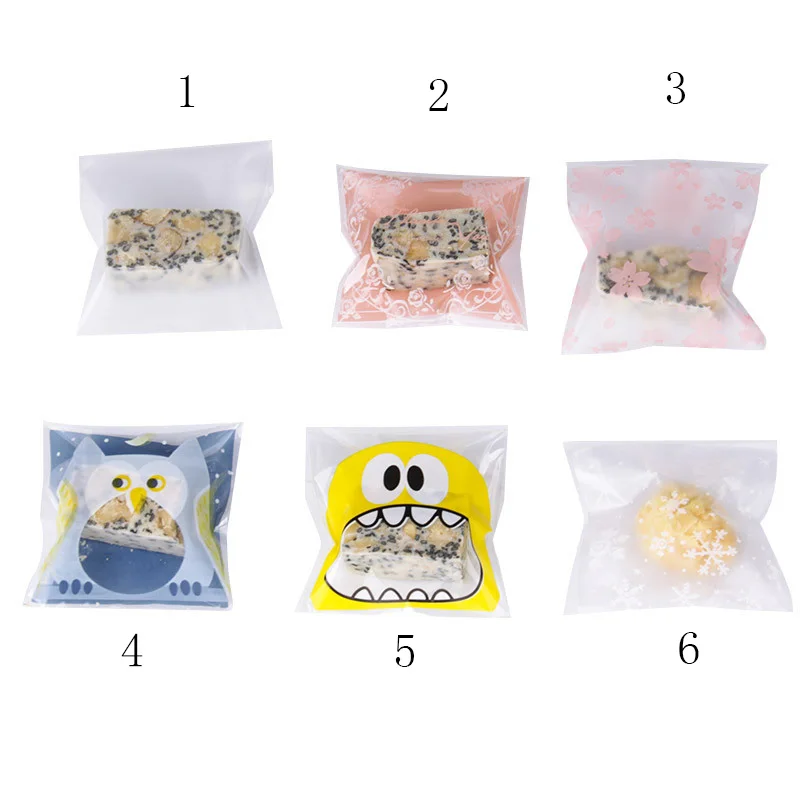 100 шт. мультяшный мешок для подарков упаковка свадебных печенья клейкая