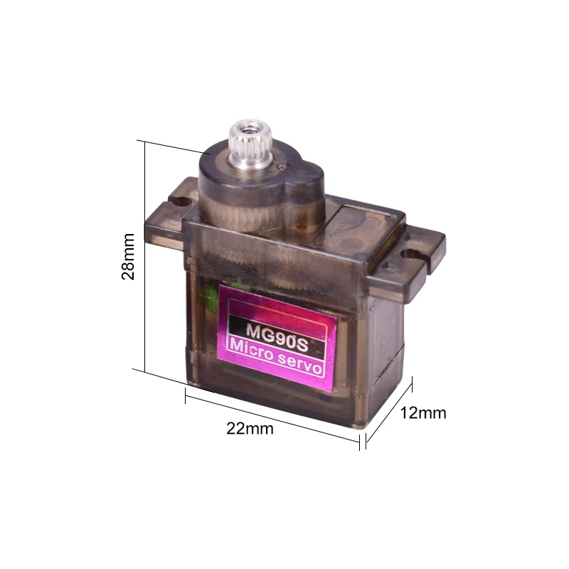 Servo Digital de engranaje de Metal para helic&oacute;ptero, avi&oacute;n, barco, coche, Robot teledirigido, MG90S, 9g, 4 unids/lote-2