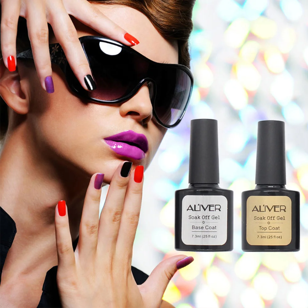 7 3 мл УФ светодиодный гель Мода DIY прочный блестящий дизайн Мини Топ база пальто