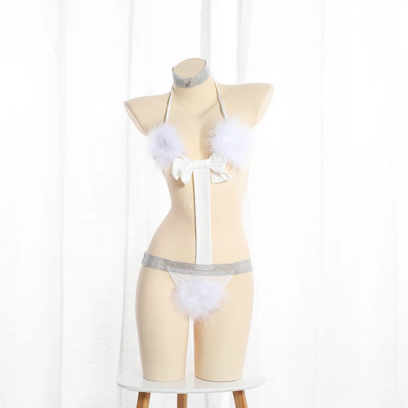 Женское Прозрачное Кружевное боди с принтом кролика | Тематическая одежда и