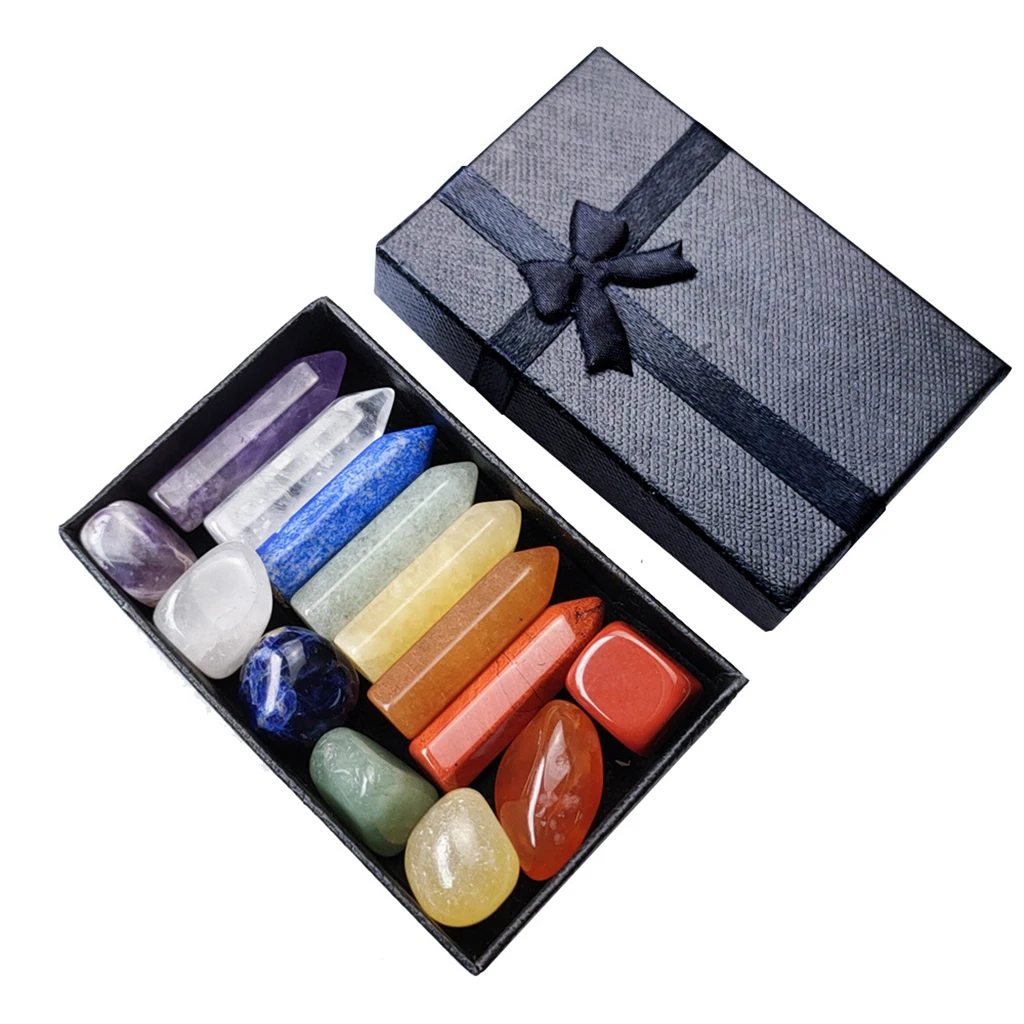 Разноцветные Хрустальные энергетические камни Топаз Драгоценные Камни Йога для