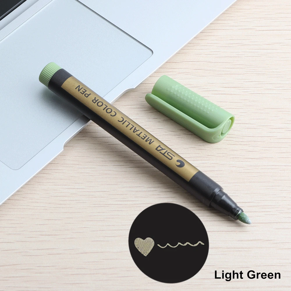 Перманентные маркер-краски металлического цвета 1 шт. подарок на день рождения