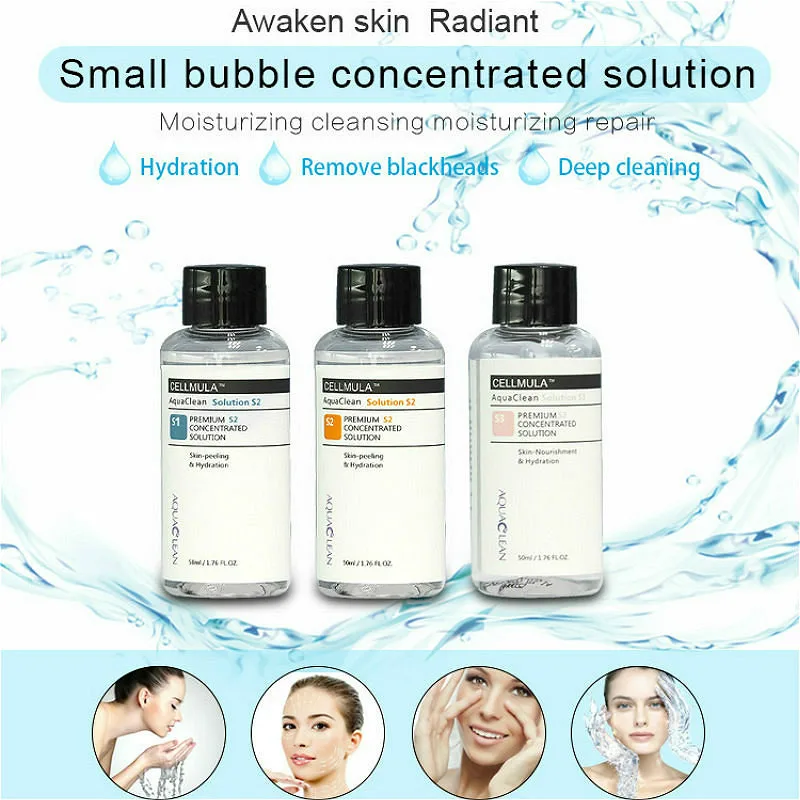 

Popular 50ML Bottle Aqua Clean Solution Aqua Peel Concentrated Solution Aqua Facial Serum Hydra Facial Serum For Normal Skin