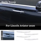 Наружная защитная накладка на дверную ручку автомобиля из нержавеющей стали для Lincoln Aviator 2020 2021