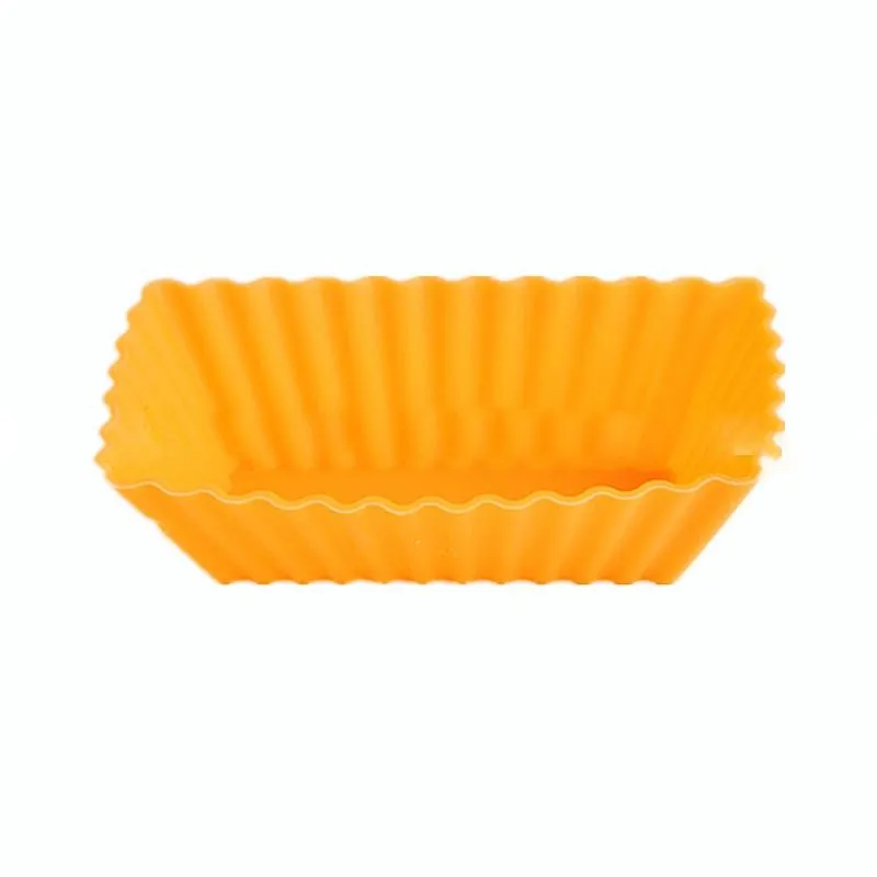 6 шт./компл. Мягкая Силиконовая прямоугольная форма для кексов капкейков шоколада