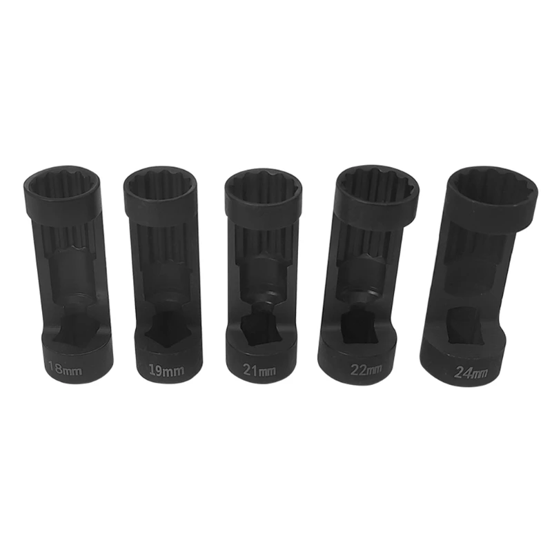 

2021 New 5 Pcs Strut Nut Socket Set 12 Point Sockets 1/2 Drive 18-24mm Impact Socket Removal Tool