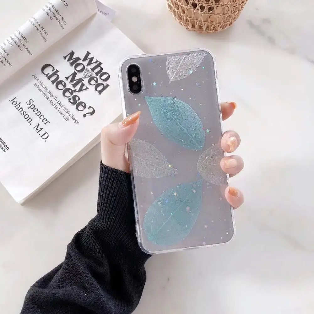 ORYKSZ Блестящий блестящий чехол из ТПУ для телефона iphone 6 6s 8 7 Plus Star Прозрачный X XR XS
