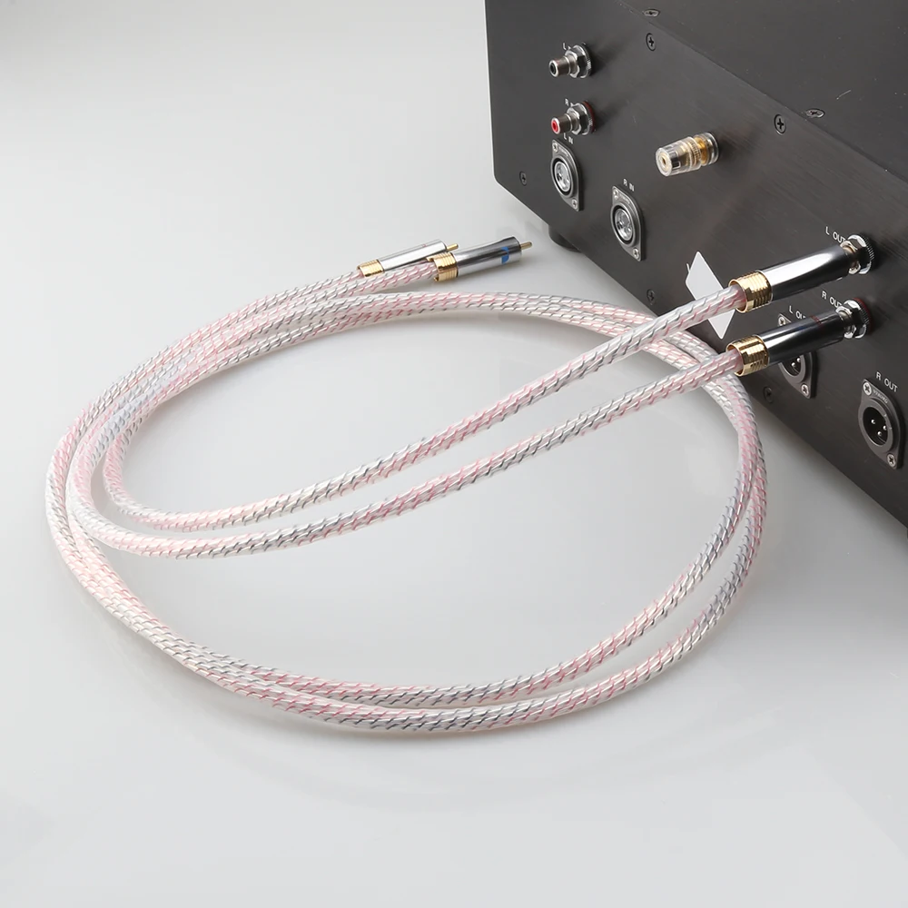 Высококачественная пара Nordost Valhalla 7N посеребренный аудио RCA соединительный кабель