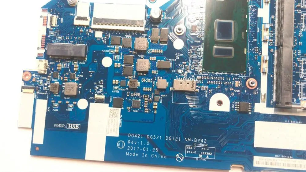 

KEFUDG421 DG521 DG721 NM-B242 For Lenovo 320-15IKB 320-15ISK Notebook Motherboard CPU I7 7500U GPU GTX940M DDR4 100% Test Work