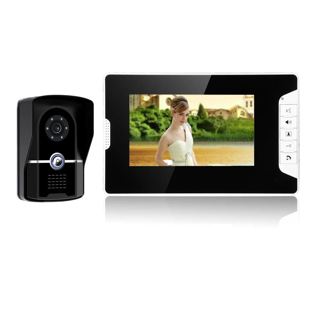 7 inch Wired Video Door Phone Intercom System IP55 grade waterproof camera wiht Night Visior