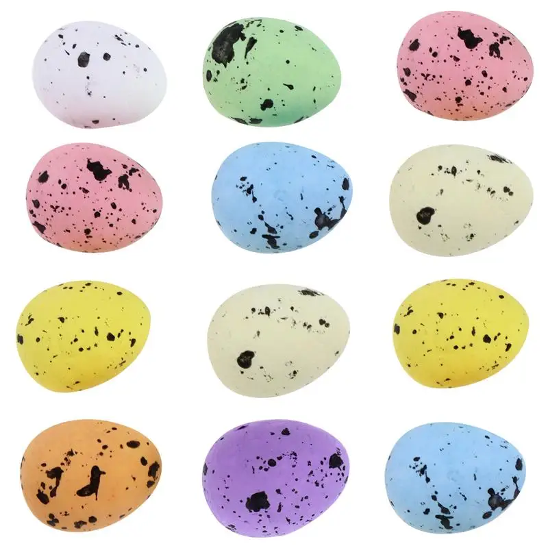 

100pcs Funny Easter DIY Eggs Foam Eggs Easter Simulation Eggs Kids DIY Eggs