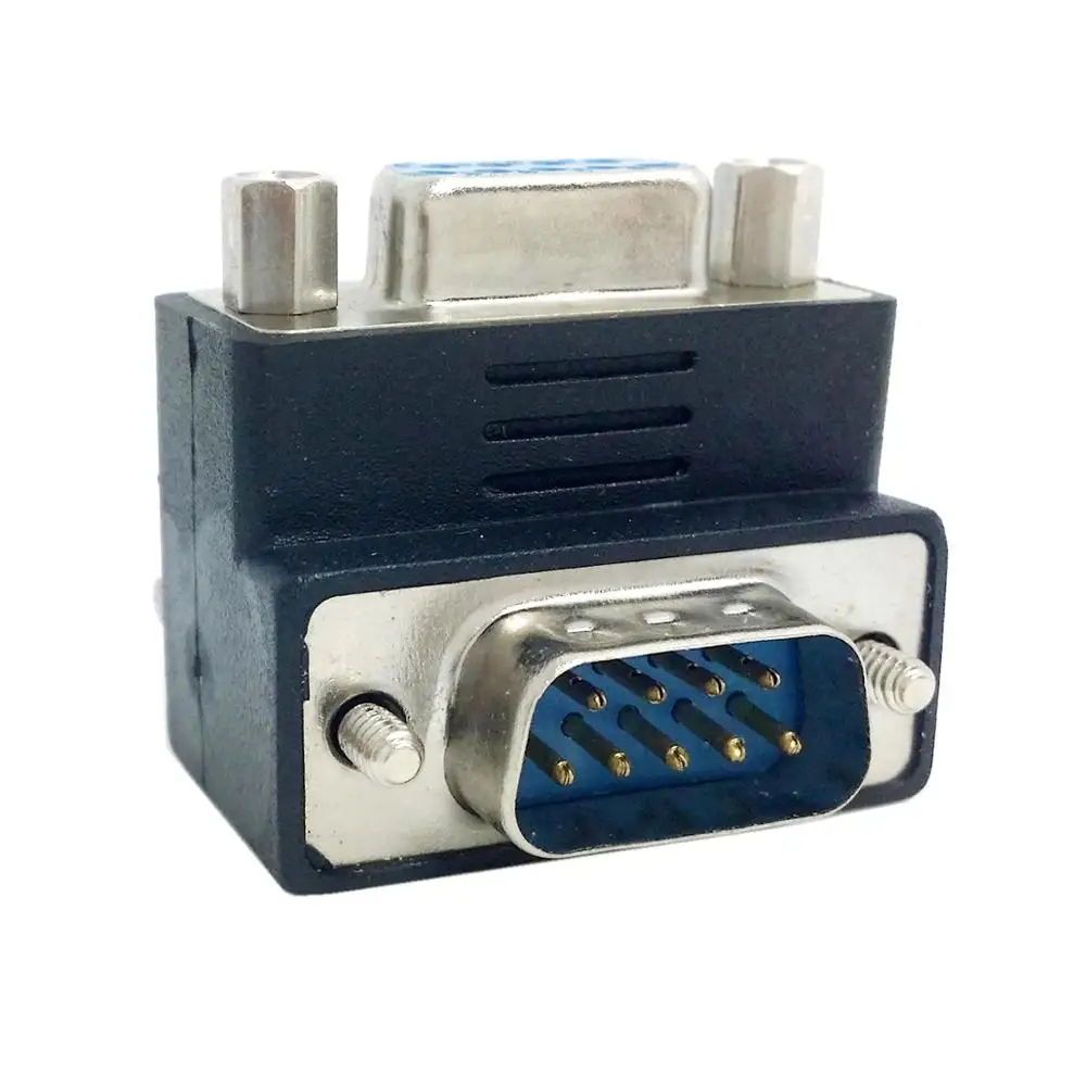 

Up Dowm Angled 270 degree RS232 D-Sub 9Pin Male screw type To Female Nut type extension Adapter