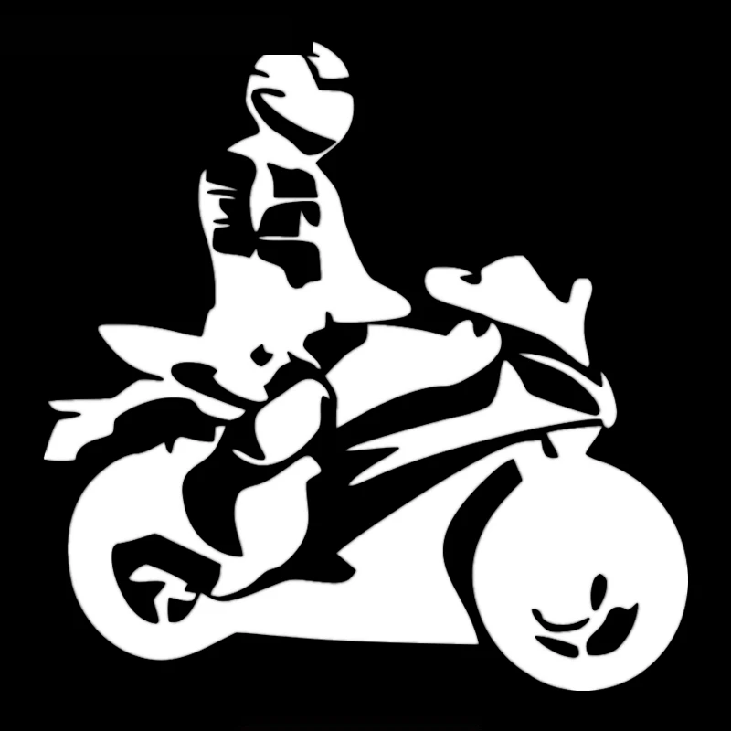 

15cmx14cm Funny motorcycle rider Vinyl Car stickers Decals Motorcycle Accessories Car-Window Decorative Goods PVC