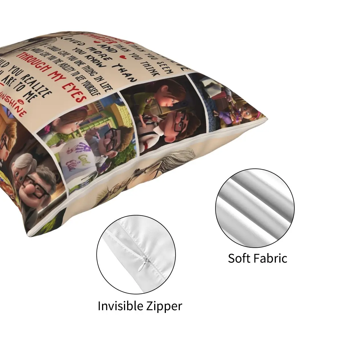 Квадратный Чехол-Подушка с узором Карла Элли-моей жене декоративный на молнии