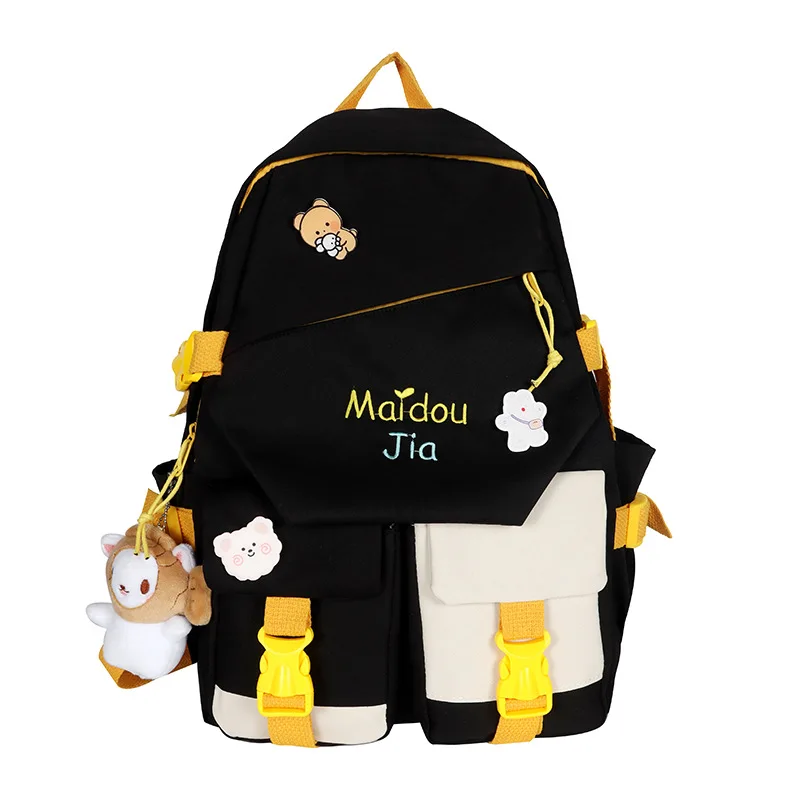 

College Mesh Ladies Backpack Waterproof Female Fashion School Bag Laptop Student Girl Backpack Nylon Men Women Net Bag Book Male