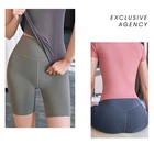 Шорты для йоги женские повседневные пикантные однотонные спортивные короткие эластичные байкерские шорты для бега с высокой талией женские спортивные брюки