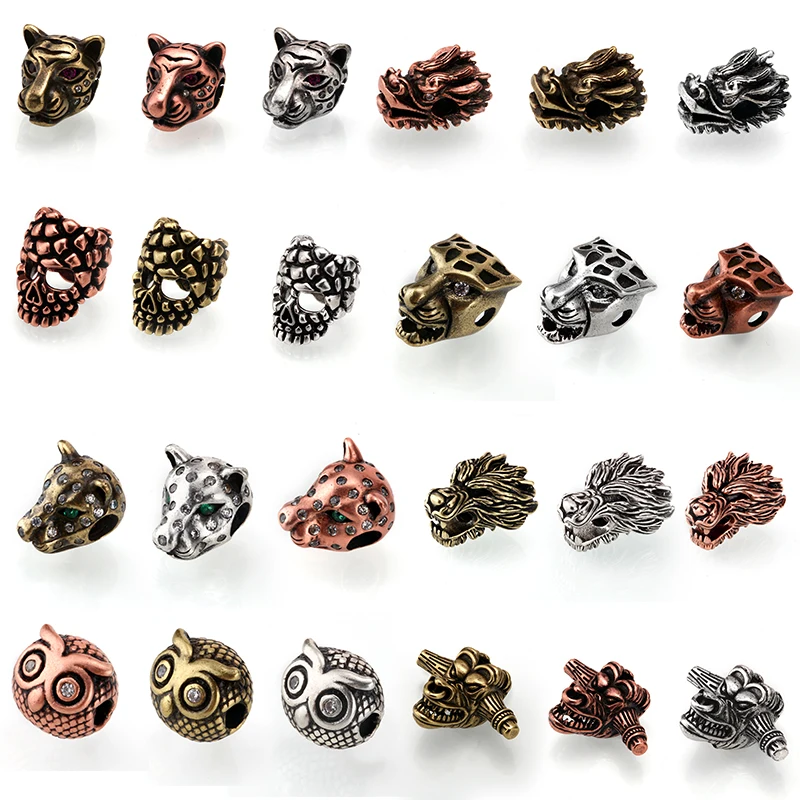 Бусины в виде животных микро паве из фианита прозрачные медные бусины под