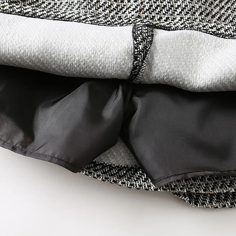 

Artsnie Vintage Plaid High Waist Shorts Skirts Women Winter Button Split Loose Shorts Streetwear Casual A Line Shorts Skirts