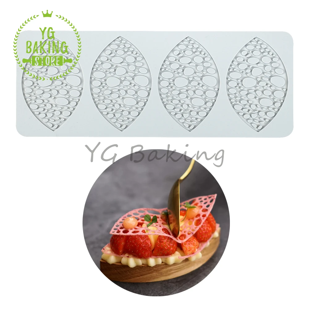 

4 вида, сетчатая пряжа Dorica в форме помадного торта, кружевной коврик, инструменты для украшения тортов, силиконовая форма, кухонные принадле...