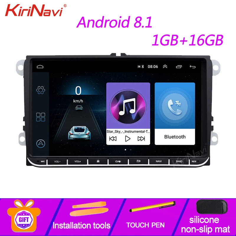 

KiriNavi Android 8.1 Auto Radio For Volkswagen VW Tiguan Skoda Touran Passat B6 B7 Polo Seat Octavia Golf stereo 4G Car Player