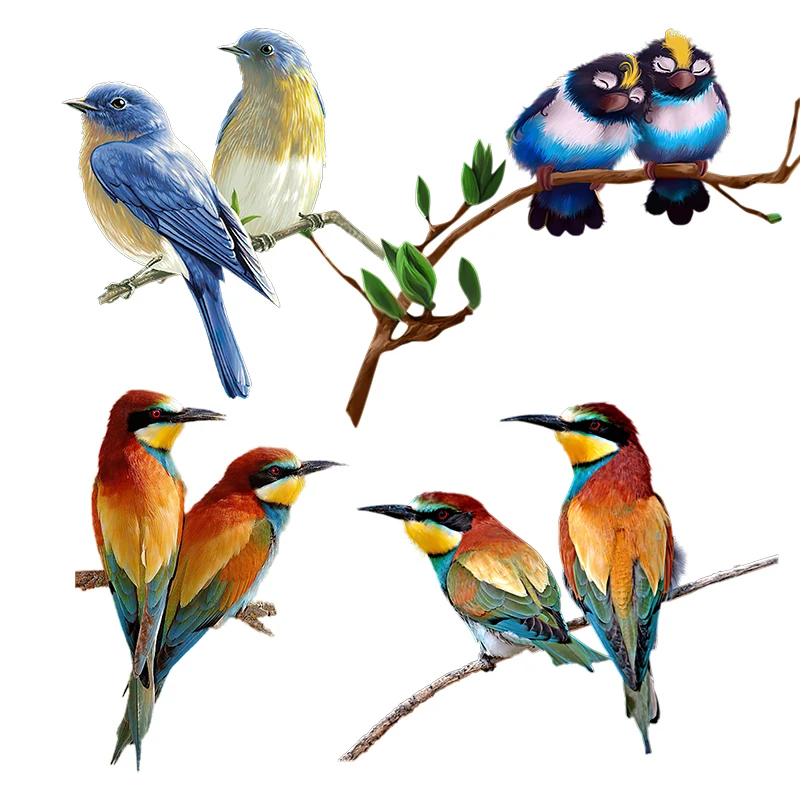 

Красивые декоративные наклейки Three Ratels QCF147 с птицами для теплой комнаты