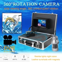 video water camera recorder fishing rotation cam night vision 7inch ice fish finder system 18 led waterproof underwater camera