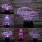 3D автомобильный светильник Racer Lracer светодиодный ночной Светильник для мальчиков Рождество Новый год подарки спальня стол рядом Декор сенсорный пульт дистанционного управления Lamparas