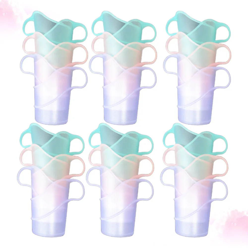 

24pcs Disposable Paper Cup Holder Anti-scald Insulated Cup Stand Heat-resistant Cup Cover Holder (Mixed Color)