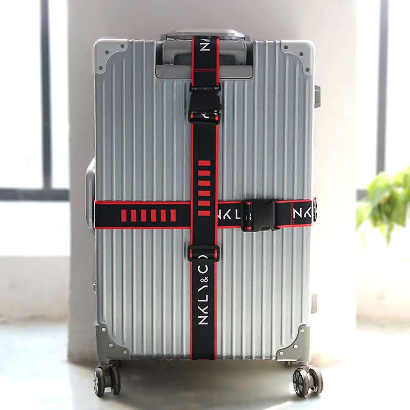 HH Corss Safety Straps For Travel Luggage Nylon Adjustable Buckle Suitcase Protective Belt Travel Accessories Suitcase Packing Belt - Цвет: HH