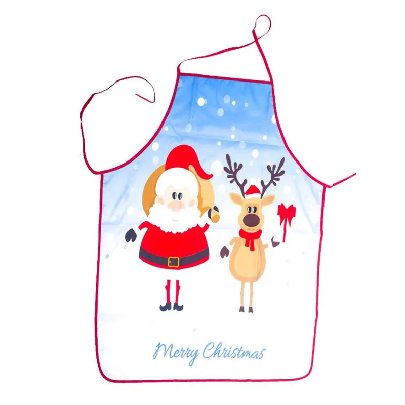 

New Christmas Decorations Kitchen Apron Santa Claus Aprons Dinner Party Decor Women Men Xmas Kitchen Baking Cooking Aprons
